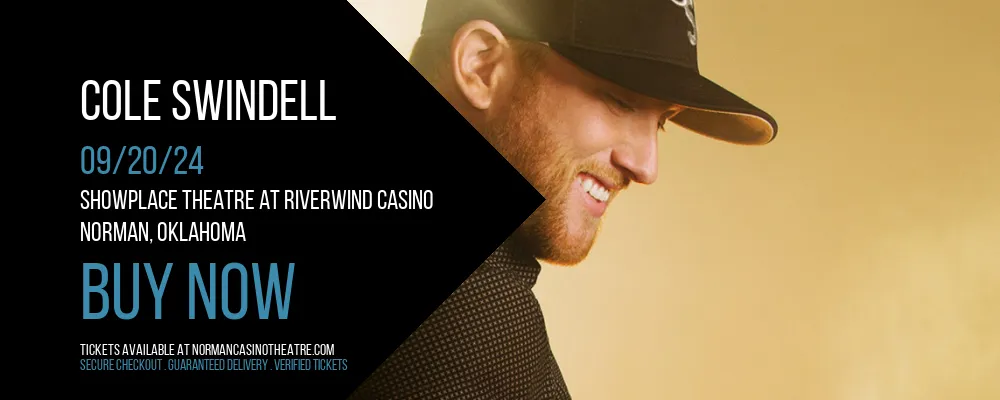 Cole Swindell at Showplace Theatre At Riverwind Casino